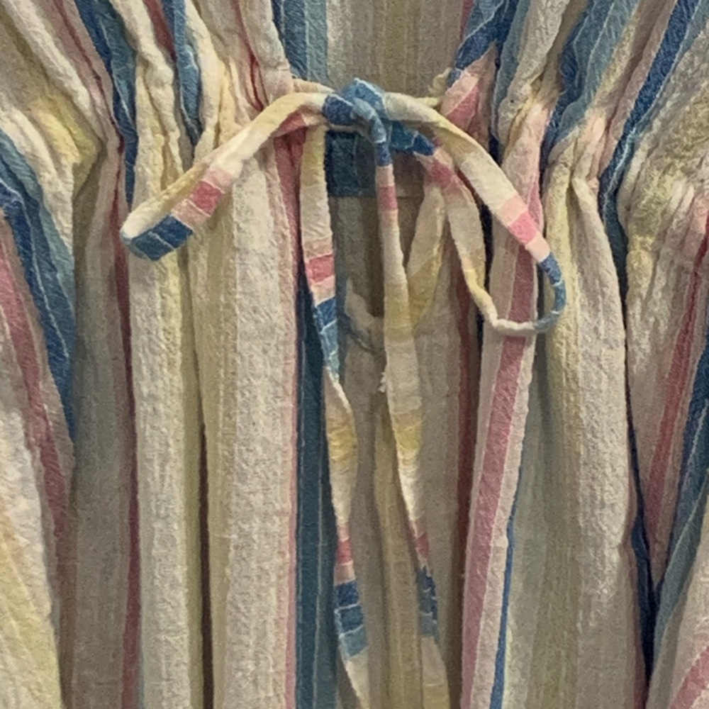 Jessica Simpson Blue and Pink Tie Front Swim Coverup - Picture 10 of 13